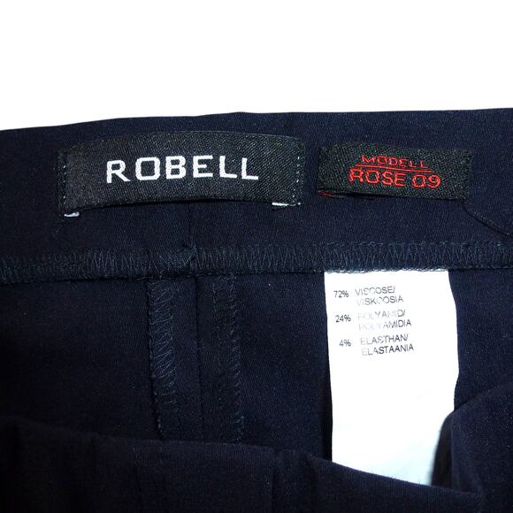 Robell Rose 09 Navy Slim Pants Women’s US 8 Medium Stretch Comfort Trousers - Picture 5 of 7